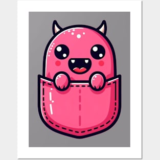 Pink pocket monster Posters and Art